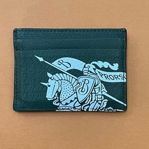 Burberry Sandon Card Case Crest Print Leath Wallet